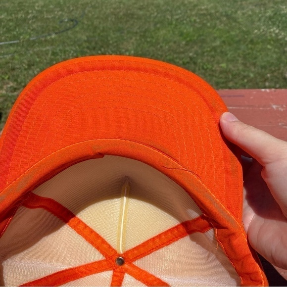 Jo-Le Equipment Vintage Trucker Hat Mesh Snap Back Orange Slatington - Picture 10 of 11